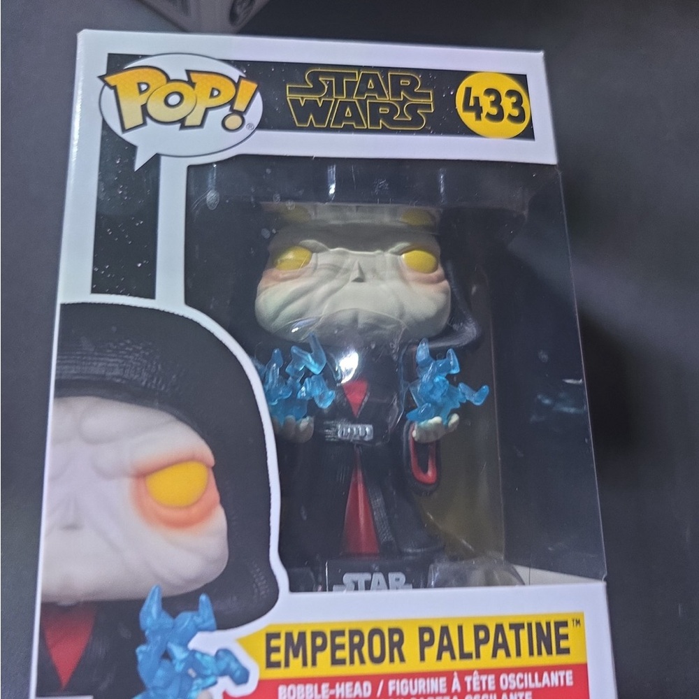 Funko Pop! Star Wars Emperor Palpatine Figure - Black, Blue, Red